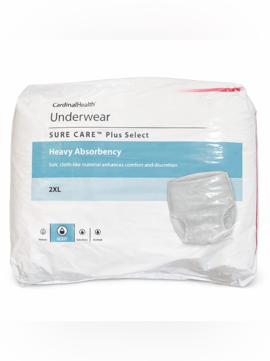 CardinalHealth Other - Plus Select Heavy Absorbency Underwear - White (2XL)